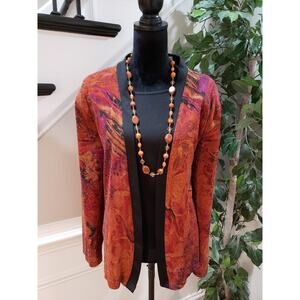ST. Anthony Women's Multicolor Polyester Round Neck Long Sleeve Top Blouse 20W